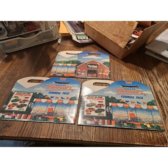 VTG 1990 Hardees Days of Thunder Funmeal Boxes Lot 3 NASCAR Unused Movie Promo - Picture 2 of 6